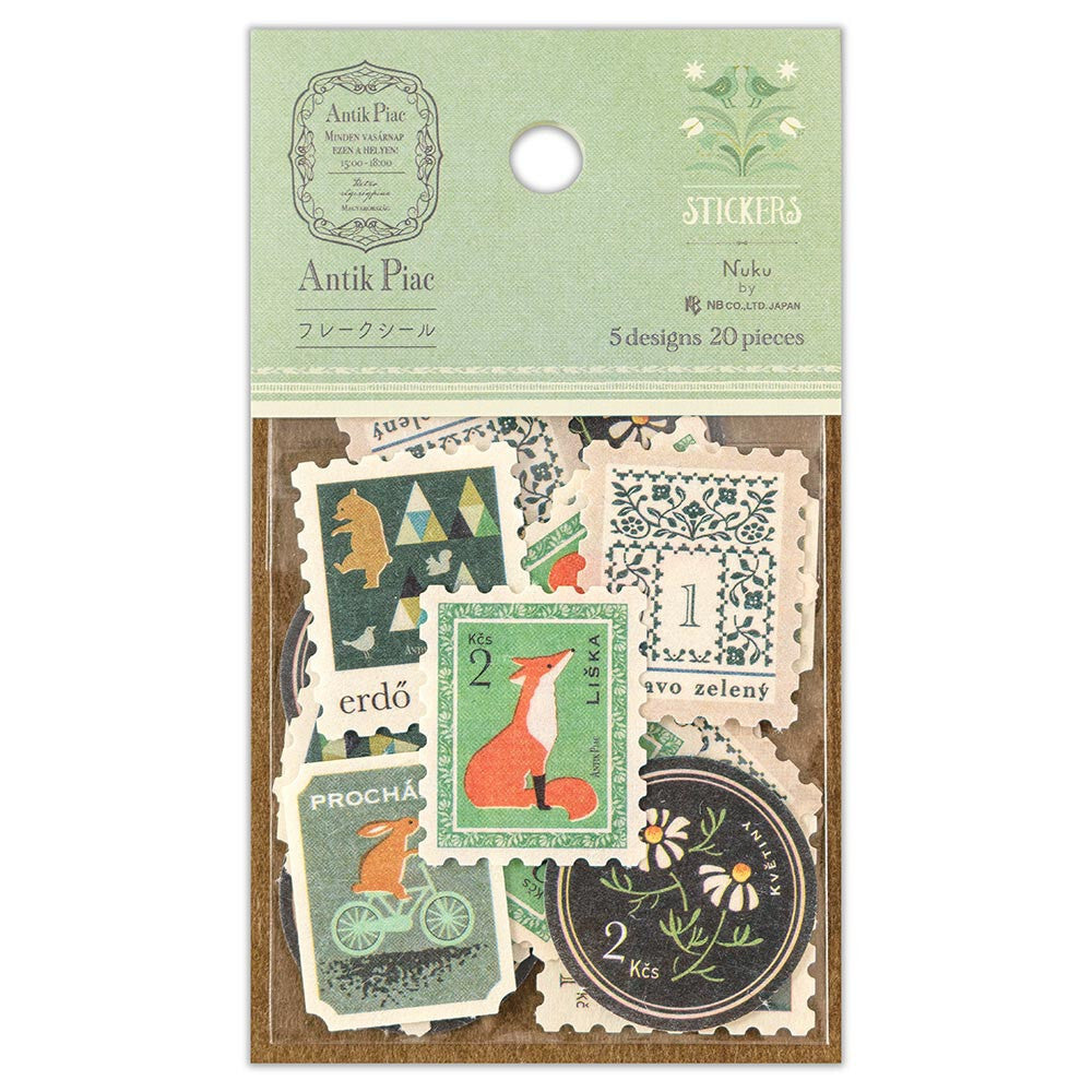 ANTIK PIAC VINTAGE EUROPEAN STAMP STICKERS | NB