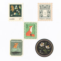 ANTIK PIAC VINTAGE EUROPEAN STAMP STICKERS | NB