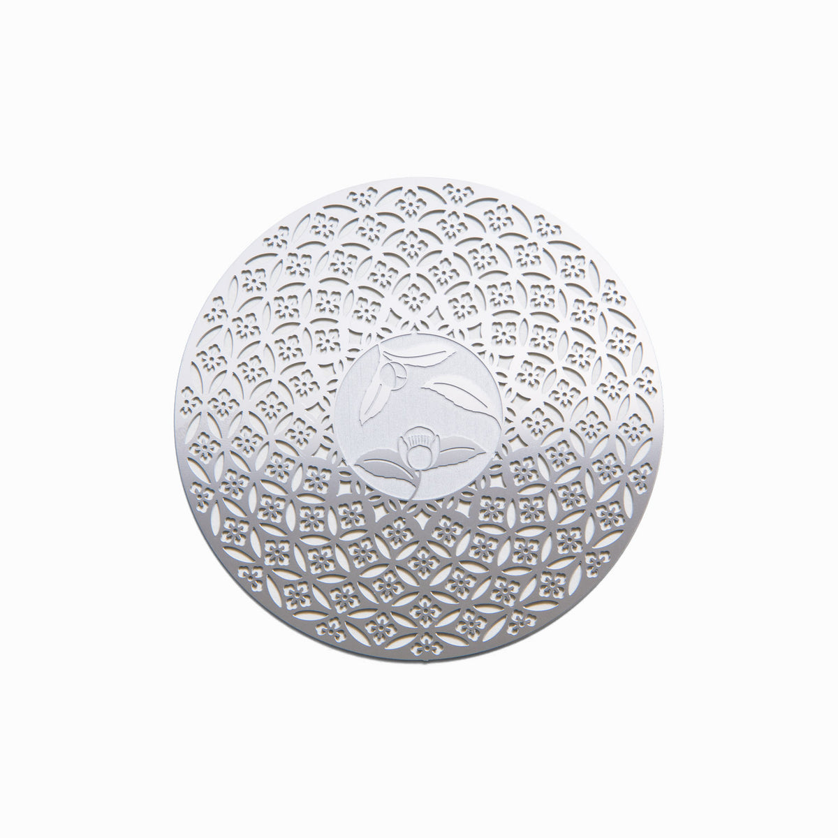 JAPANESE STAINLESS STEEL TEA FLOWER COASTER &amp; TEA STRAINER | NISHIKAWA