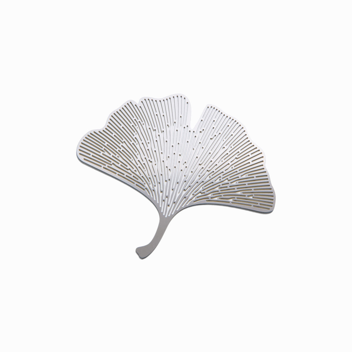 JAPANESE STAINLESS STEEL GINKGO LEAF COASTER &amp; TEA STRAINER | NISHIKAWA