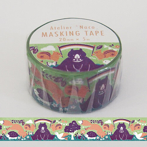 ATELIER NACO | ILLUSTRATED WASHI TAPE WOODLAND ANIMALS COLLECTION