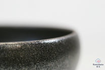 HANDMADE JAPANESE GUINOMI SAKE CUP | SMALL BLACK |TOHKEN-GAMA 陶謙窯