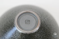 HANDMADE JAPANESE GUINOMI SAKE CUP | SMALL BLACK |TOHKEN-GAMA 陶謙窯