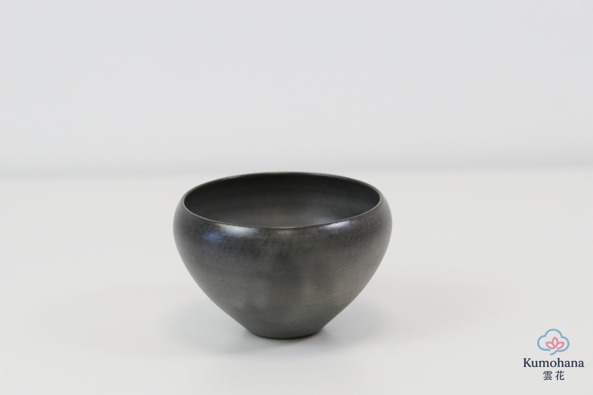 HANDMADE JAPANESE GUINOMI SAKE CUP | LARGE GREY |TOHKEN-GAMA 陶謙窯