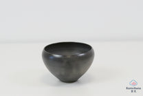 HANDMADE JAPANESE GUINOMI SAKE CUP | LARGE GREY |TOHKEN-GAMA 陶謙窯