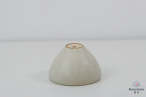 HANDMADE JAPANESE GUINOMI SAKE CUP | LARGE BEIGE |TOHKEN-GAMA 陶謙窯