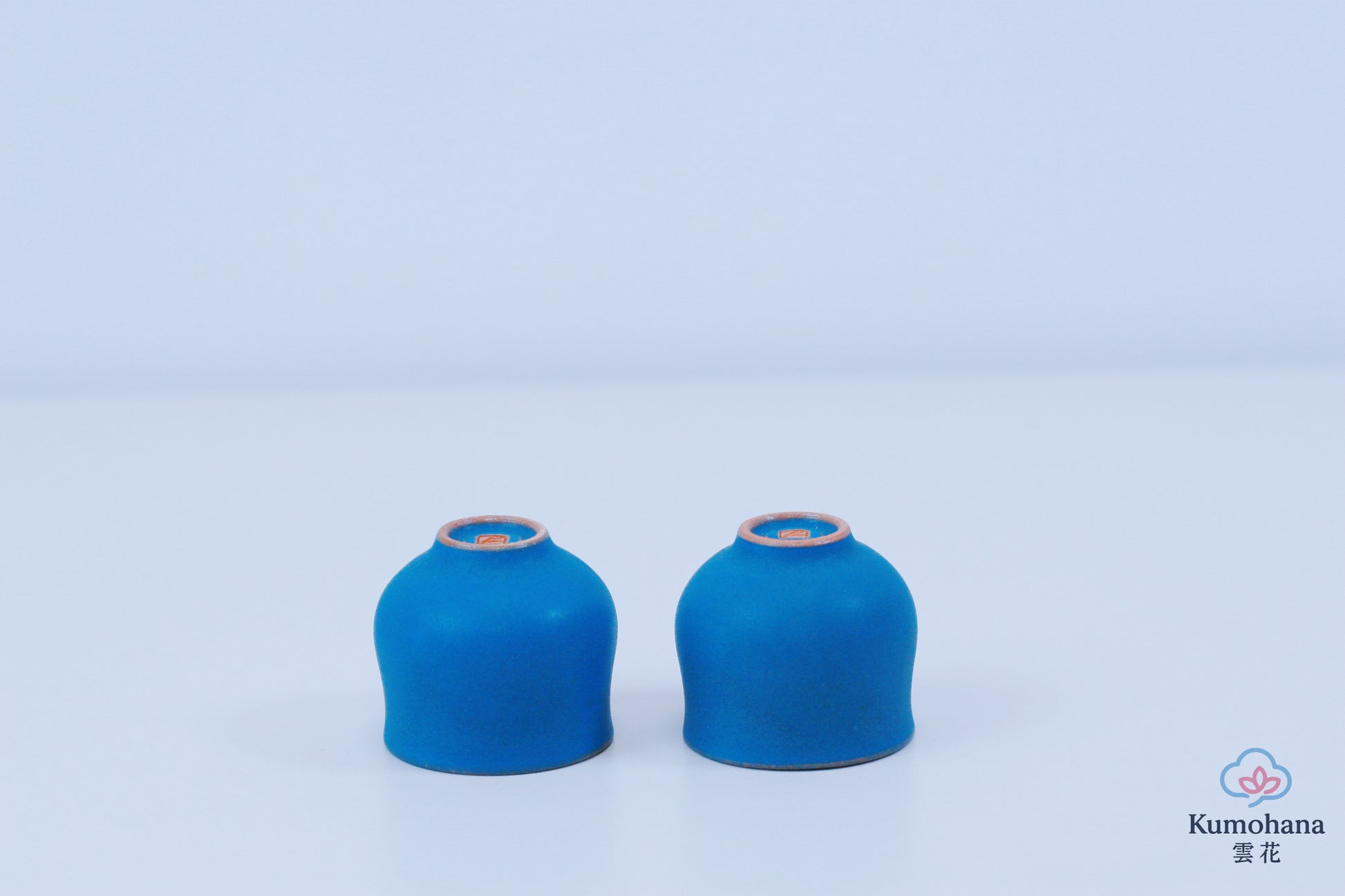 HANDMADE JAPANESE KATAKUCHI SAKE SET | INDIGO BLUE | LIDDED KATAKUCHI + 2 OCHOKO CUPS | TOHKEN-GAMA 陶謙窯