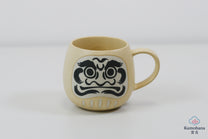 JAPANESE CERAMIC MUG | CREAM DARUMA | MINO WARE 美濃土産