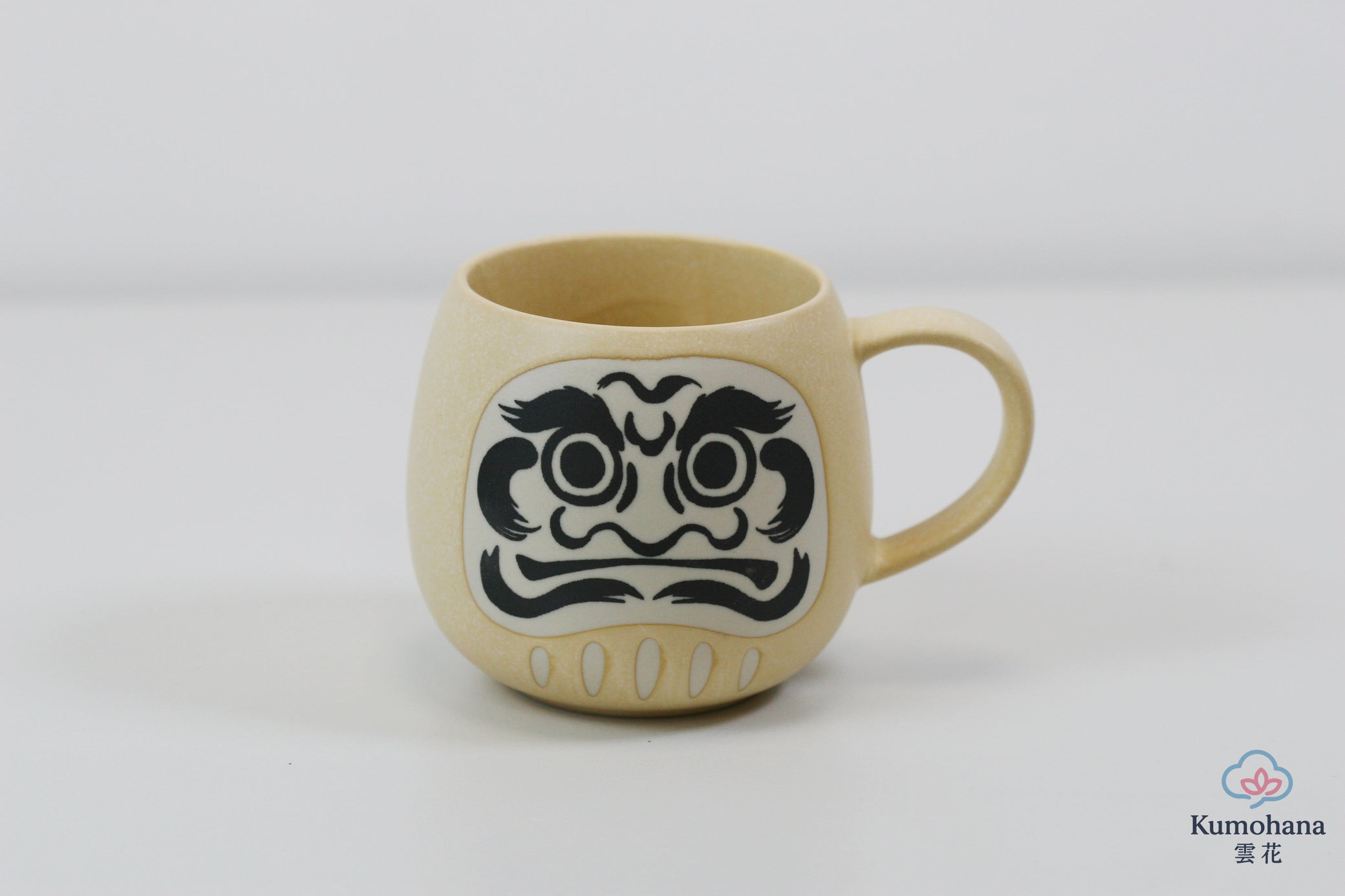 JAPANESE CERAMIC MUG | CREAM DARUMA | MINO WARE 美濃土産
