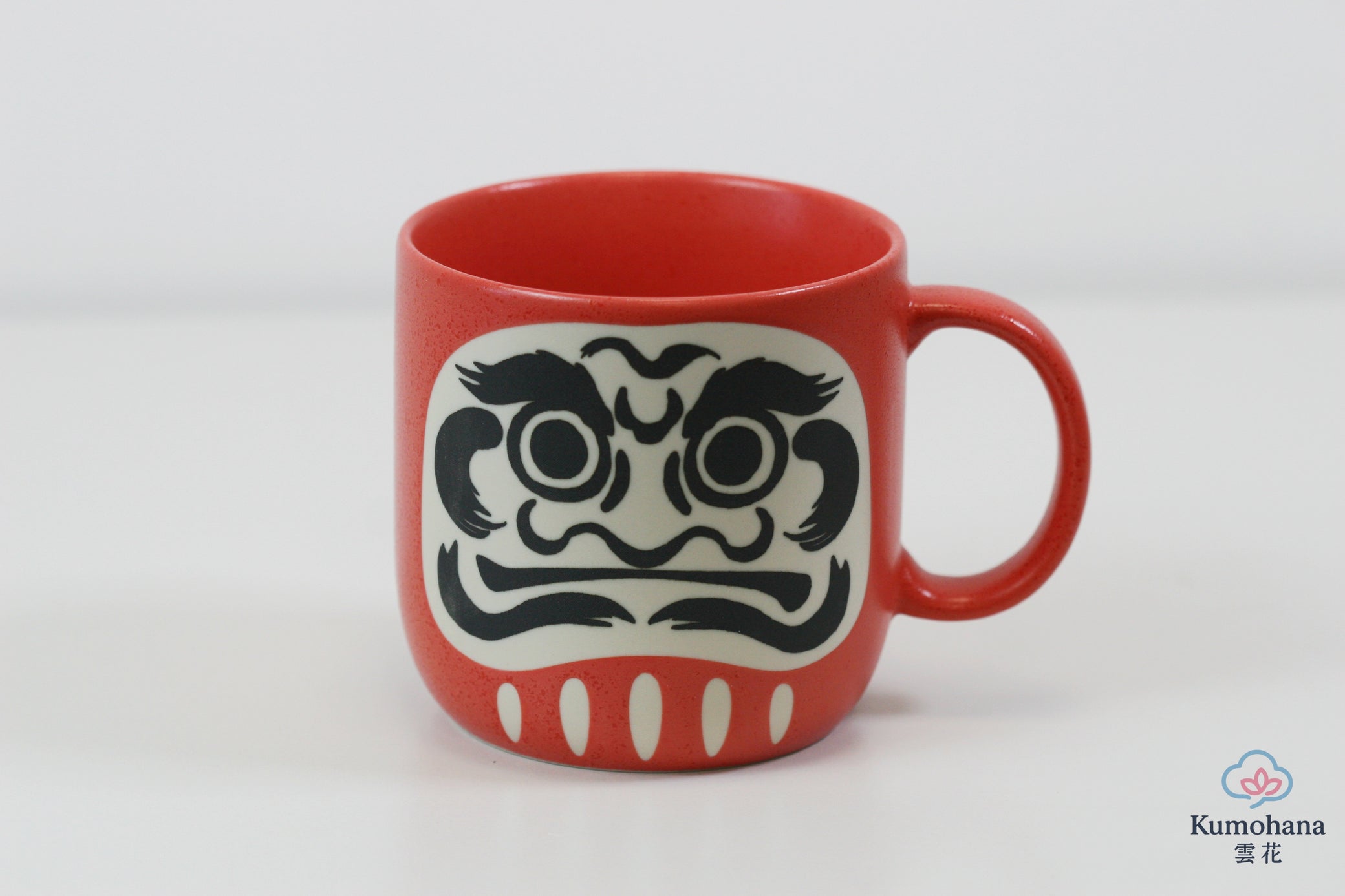 JAPANESE CERAMIC MUG | LARGE RED DARUMA | MINO WARE 美濃土産