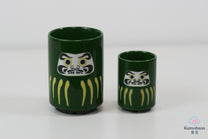 JAPANESE TEA CUP | GREEN DARUMA | MINO WARE 美濃土産