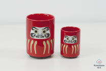 JAPANESE CERAMIC TEA CUP | RED DARUMA | MINO WARE 美濃土産