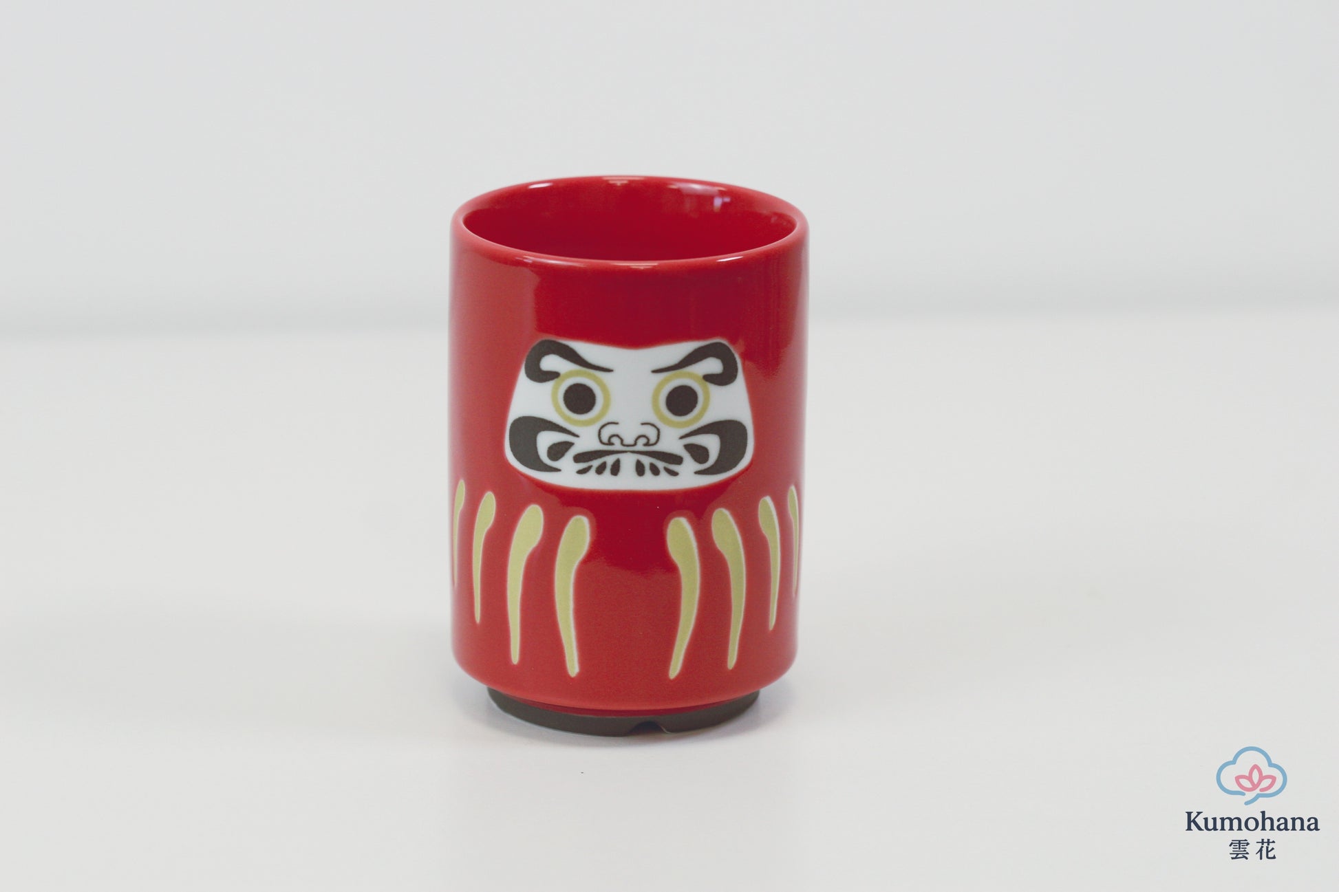 JAPANESE CERAMIC TEA CUP | RED DARUMA | MINO WARE 美濃土産
