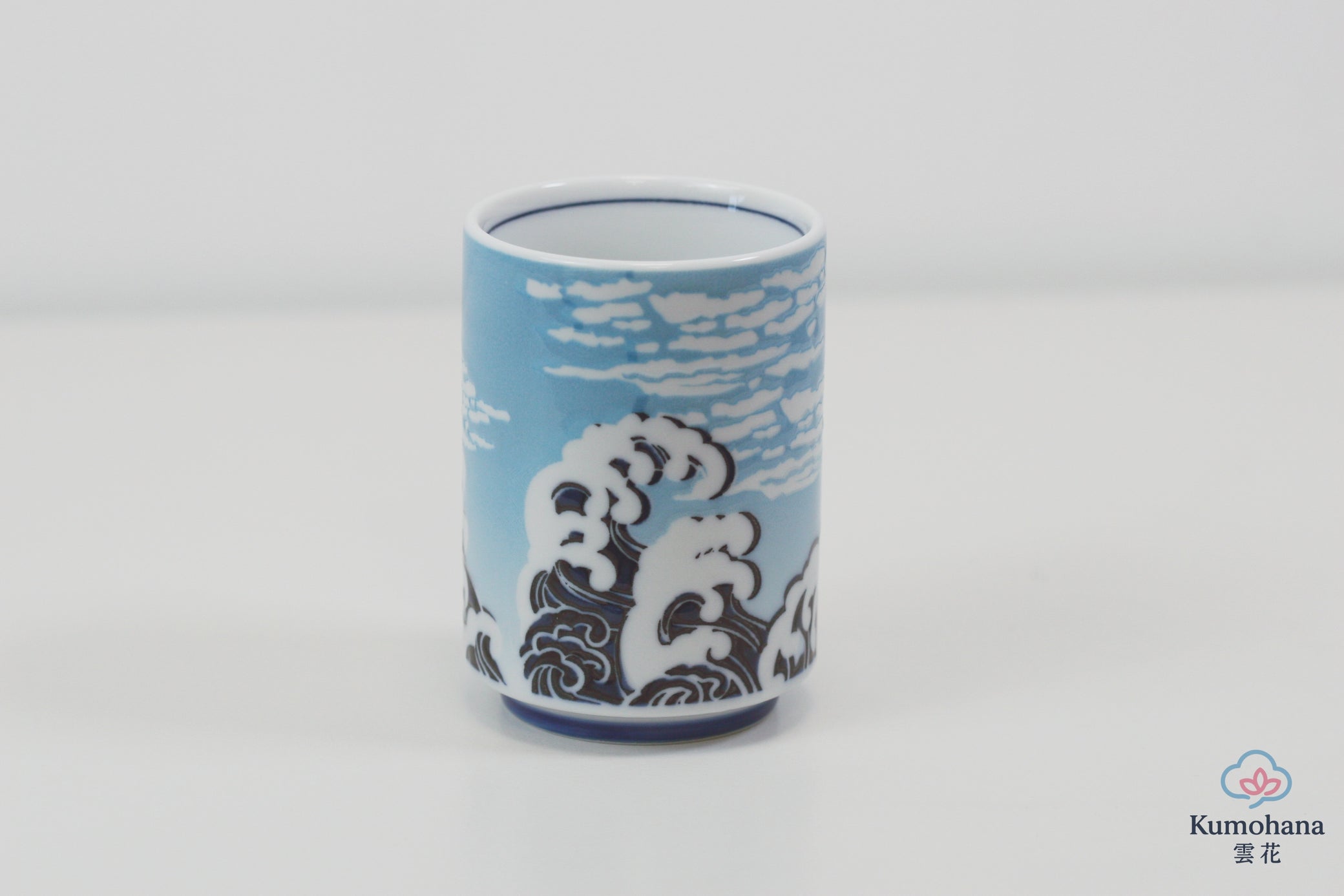 JAPANESE TEA CUP | BLUE FUJISAN | MINO WARE 美濃土産