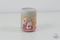 JAPANESE TEA CUP | RED FUJISAN | MINO WARE 美濃土産