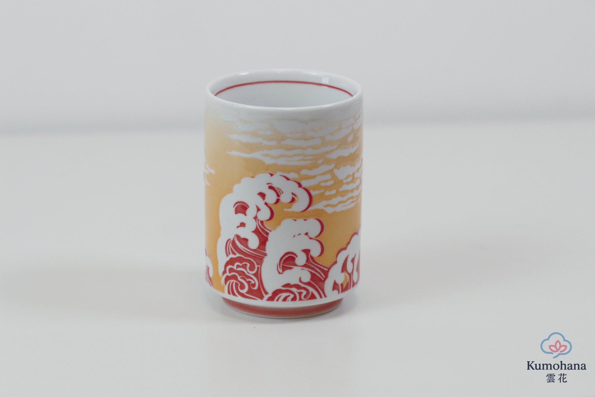 JAPANESE TEA CUP | RED FUJISAN | MINO WARE 美濃土産