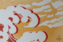 JAPANESE TEA CUP | RED FUJISAN | MINO WARE 美濃土産