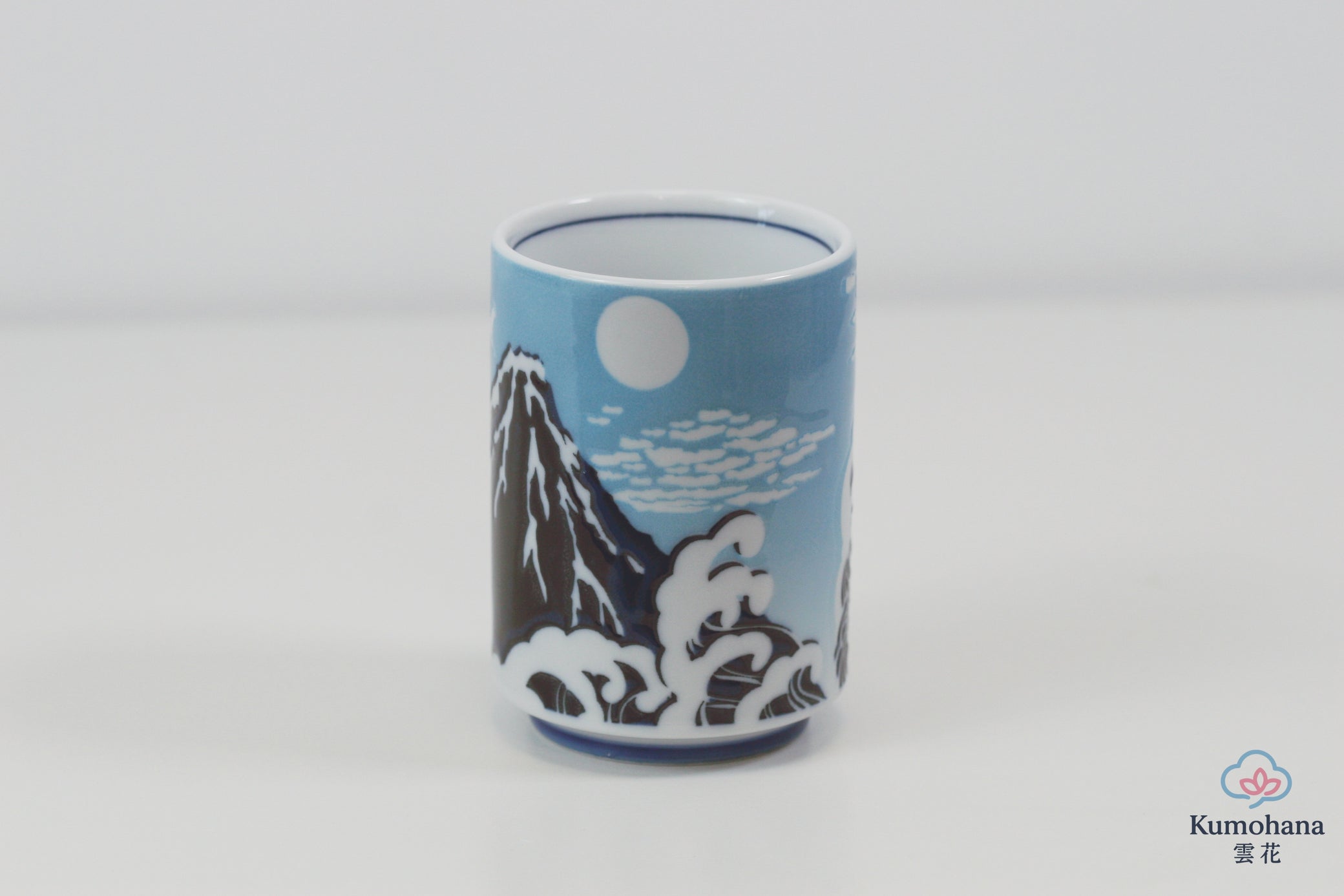 JAPANESE TEA CUP | BLUE FUJISAN | MINO WARE 美濃土産