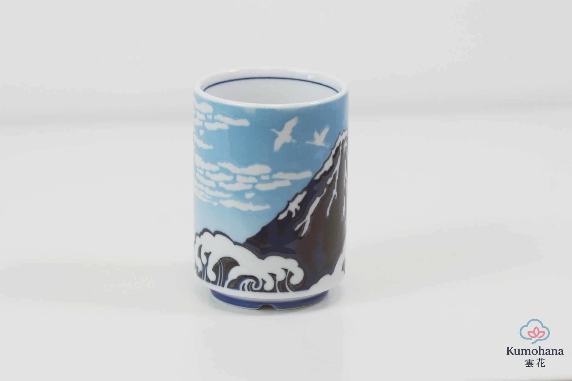 JAPANESE TEA CUP | BLUE FUJISAN | MINO WARE 美濃土産