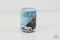 JAPANESE TEA CUP | BLUE FUJISAN | MINO WARE 美濃土産