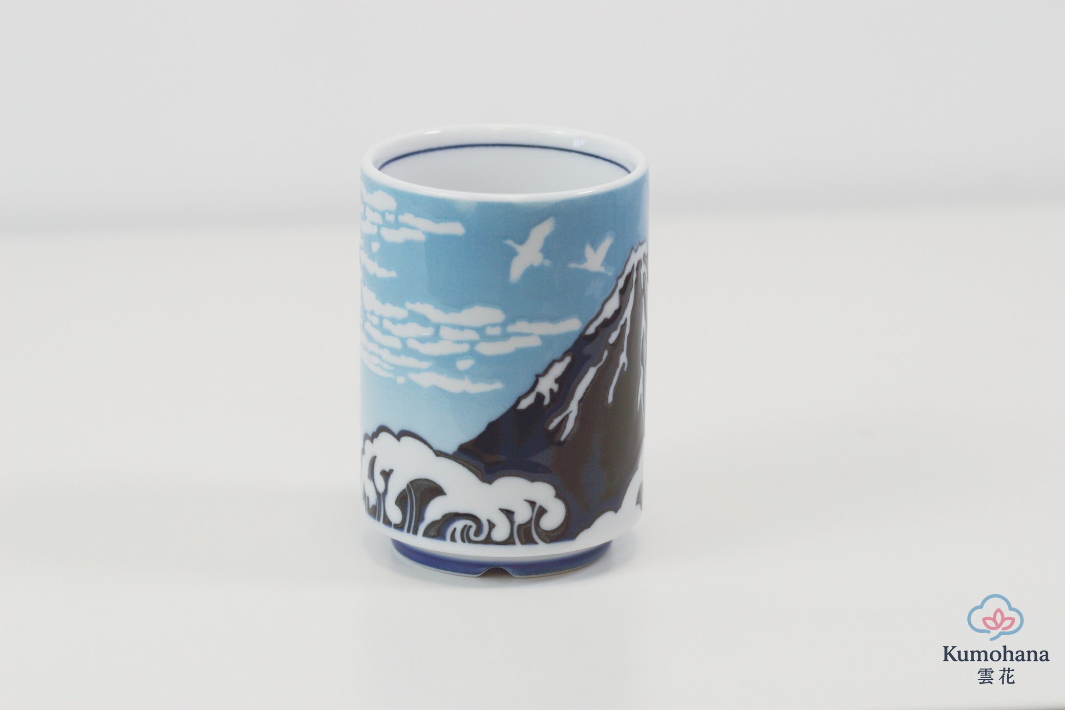 JAPANESE TEA CUP | BLUE FUJISAN | MINO WARE 美濃土産