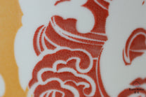 JAPANESE TEA CUP | RED FUJISAN | MINO WARE 美濃土産
