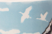 JAPANESE TEA CUP | BLUE FUJISAN | MINO WARE 美濃土産