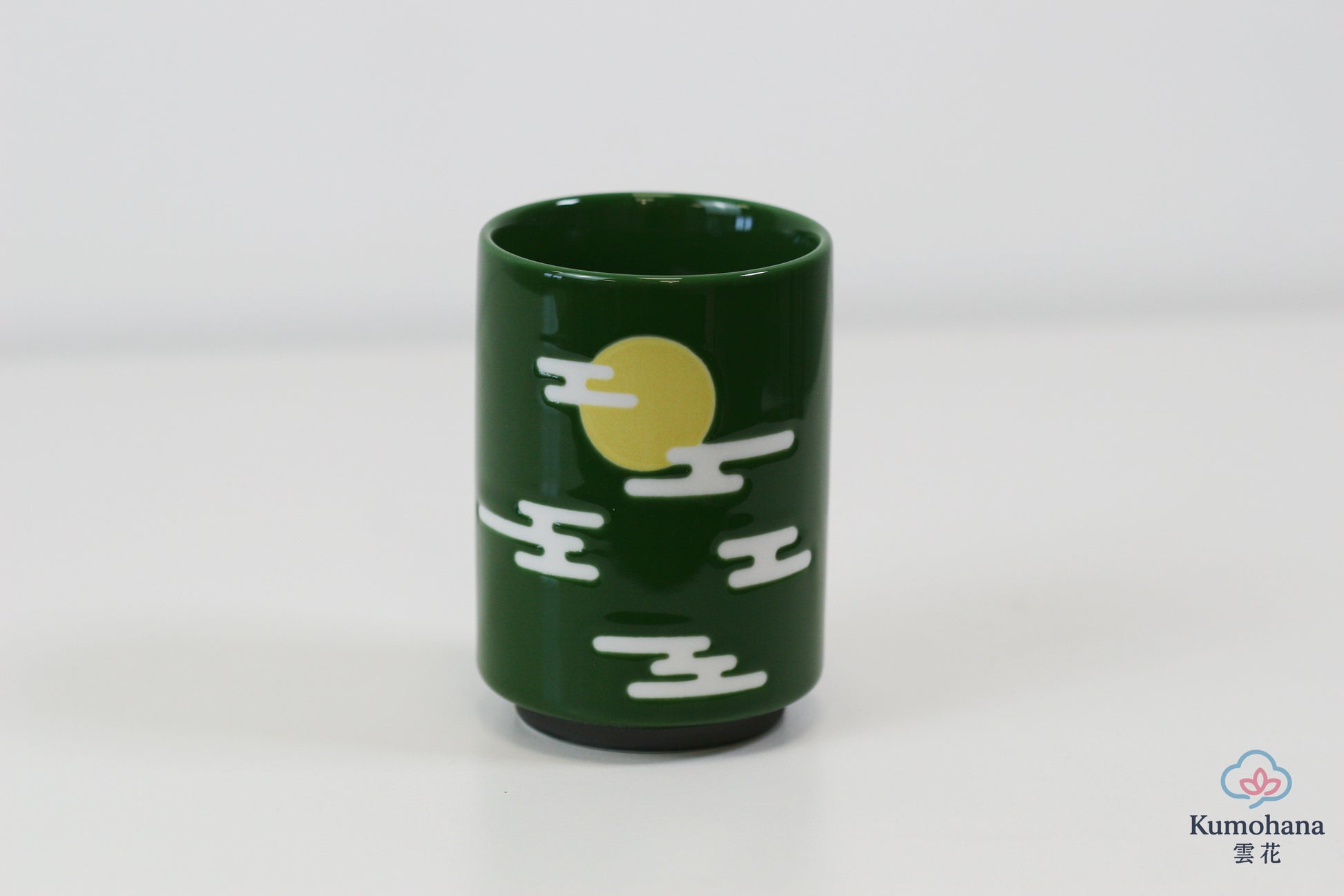 JAPANESE TEA CUP | GREEN DARUMA | MINO WARE 美濃土産