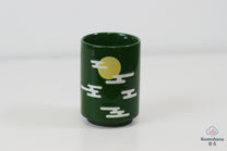 JAPANESE TEA CUP | GREEN DARUMA | MINO WARE 美濃土産