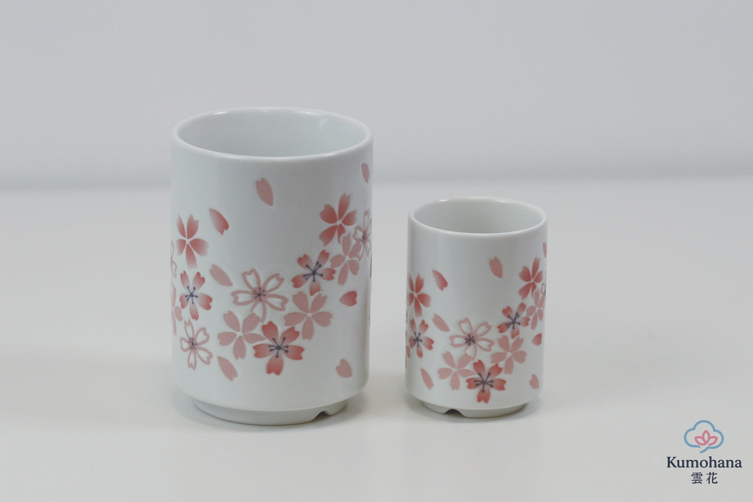 JAPANESE CERAMIC TEA CUP | WHITE SAKURA  | MINO WARE 美濃土産
