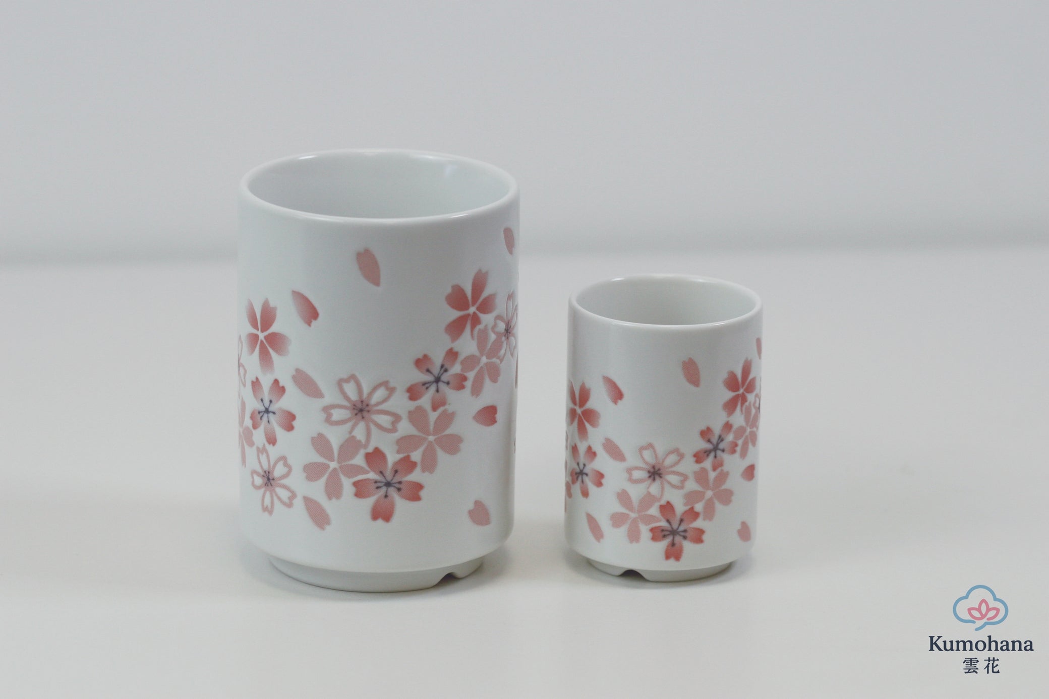 JAPANESE TEA CUP | WHITE SAKURA  | MINO WARE 美濃土産