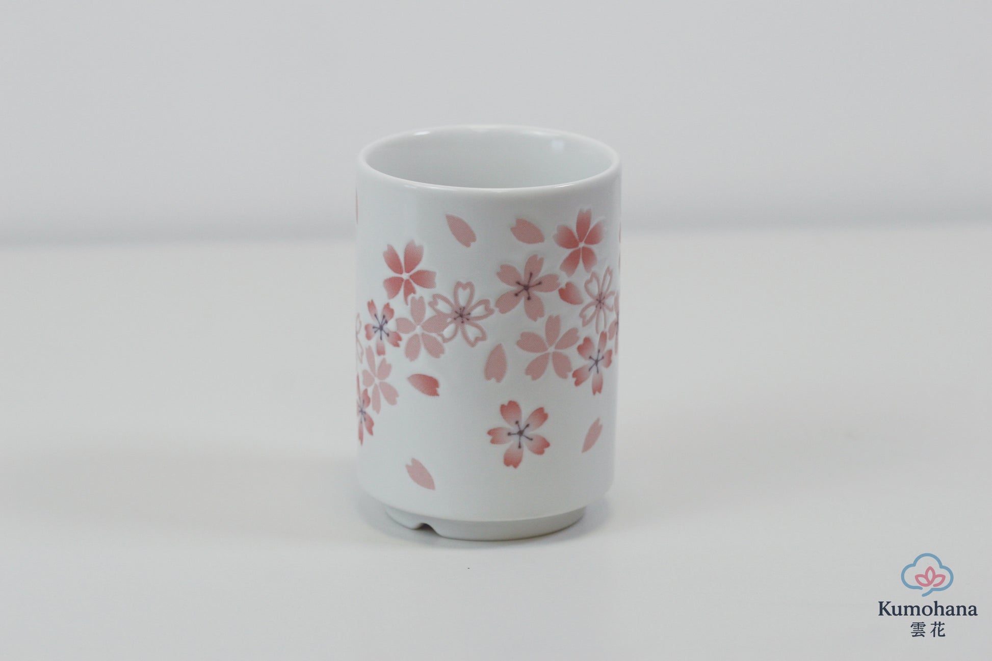 JAPANESE TEA CUP | WHITE SAKURA  | MINO WARE 美濃土産
