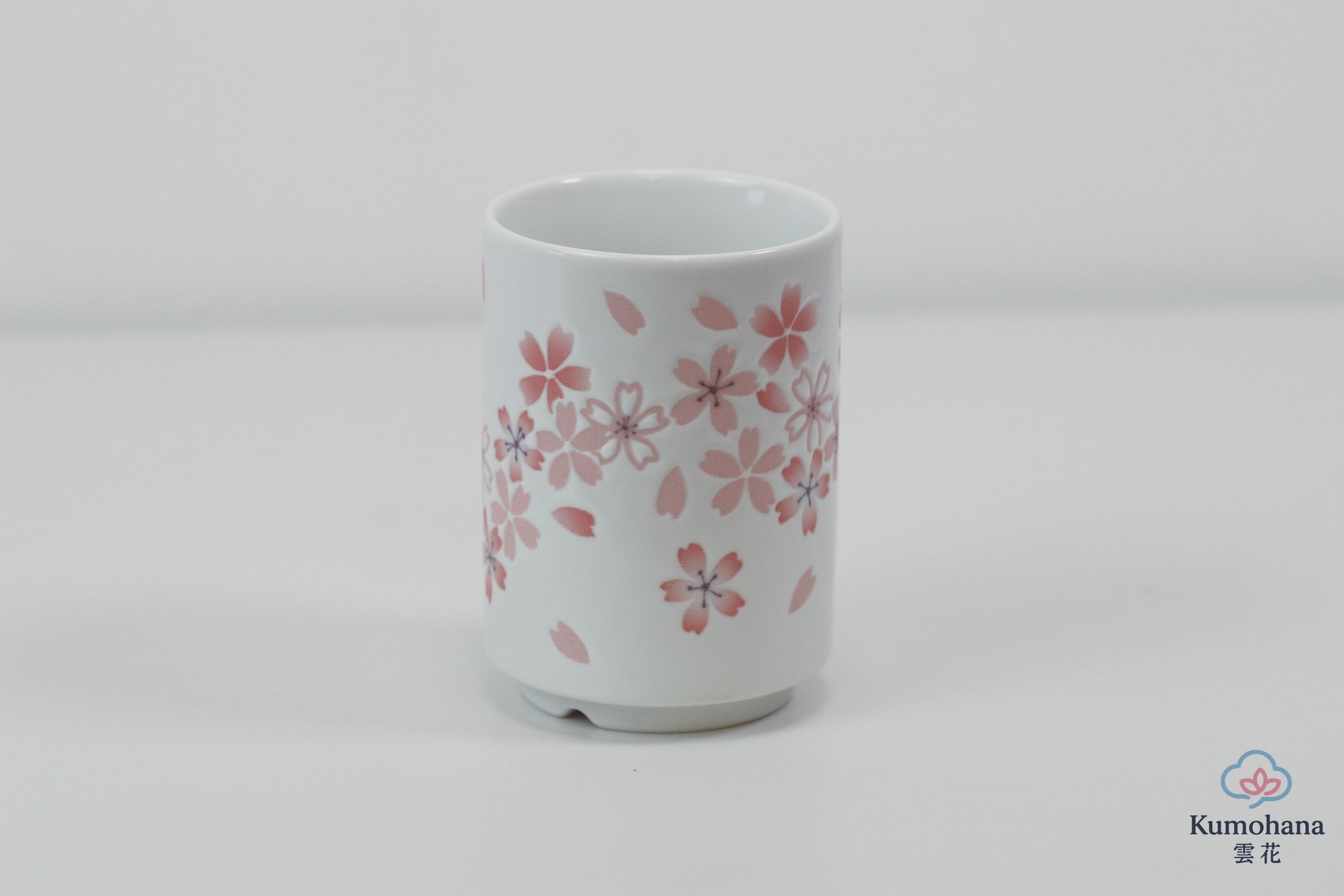 JAPANESE TEA CUP | WHITE SAKURA  | MINO WARE 美濃土産
