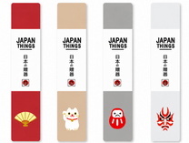100% COTTON JAPANESE FACE TOWEL | FAN &amp; MANEKI NEKO &amp; DARUMA &amp; KABUKI MASK
