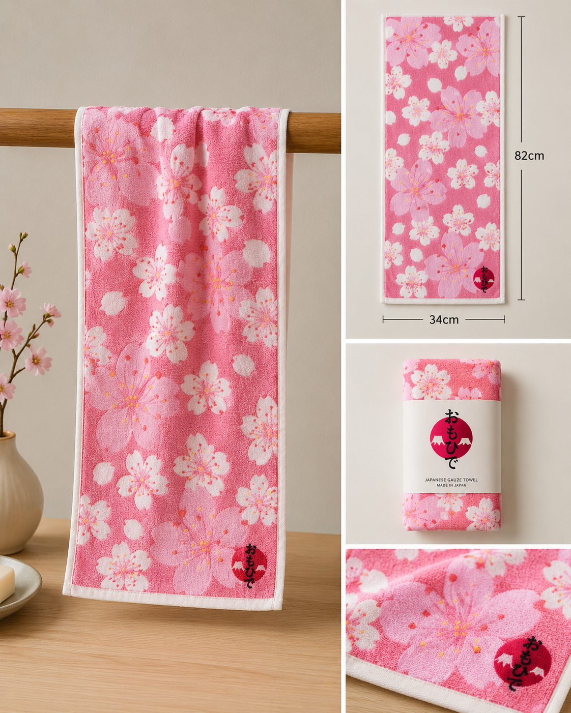100% COTTON JAPANESE GAUZE FACE TOWEL