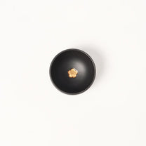 HANDMADE JAPANESE MATCHA BOWL | BLACK GOLDEN PLUM | TOHKEN-GAMA 陶謙窯