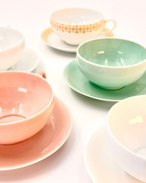 HANDMADE JAPANESE SUIU TEACUP &amp; SAUCER | NISHIKAWA JAPAN