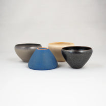 HANDMADE SMALL JAPANESE GUINOMI SAKE CUP | TOHKEN-GAMA 陶謙窯