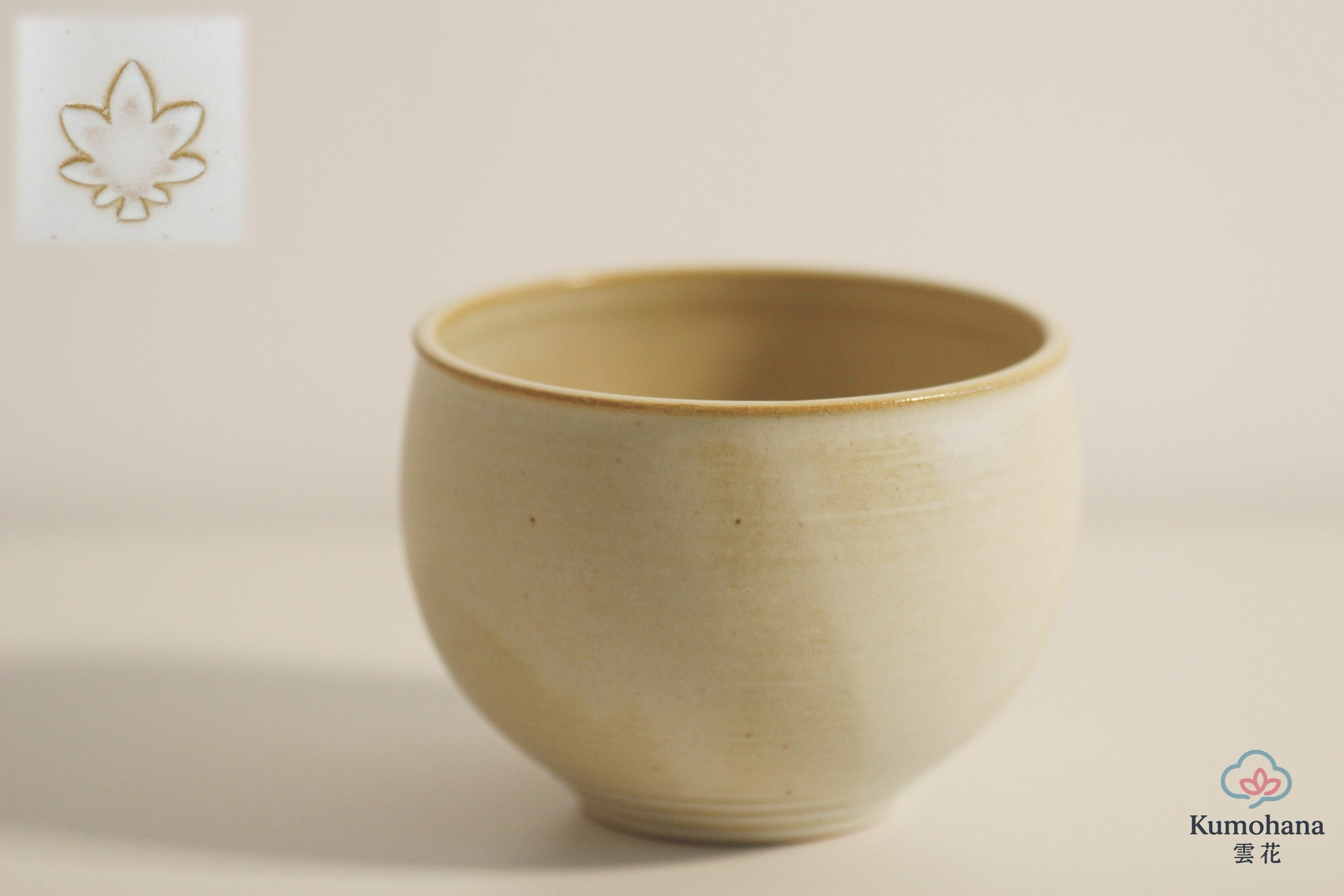 HANDMADE JAPANESE MATCHA BOWL | BEIGE MAPLE | TOHKEN-GAMA 陶謙窯
