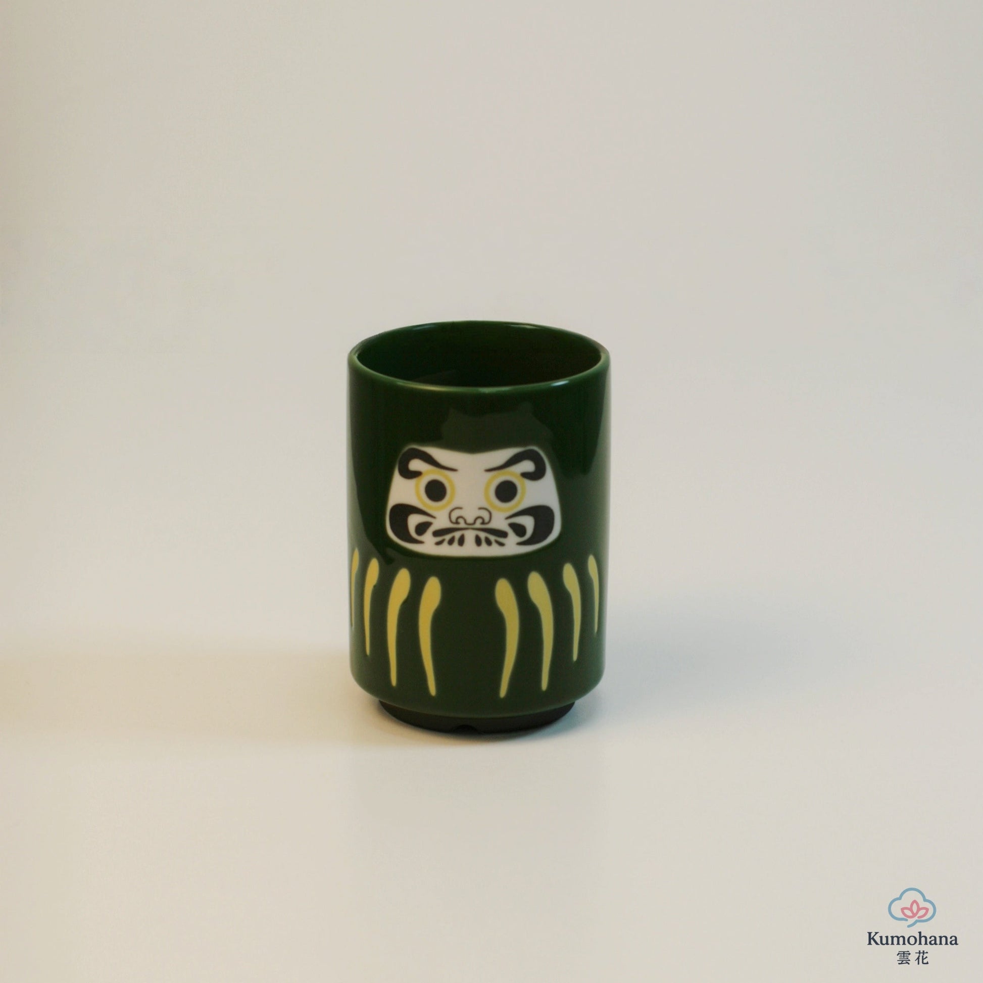 JAPANESE TEA CUP | GREEN DARUMA | MINO WARE 美濃土産