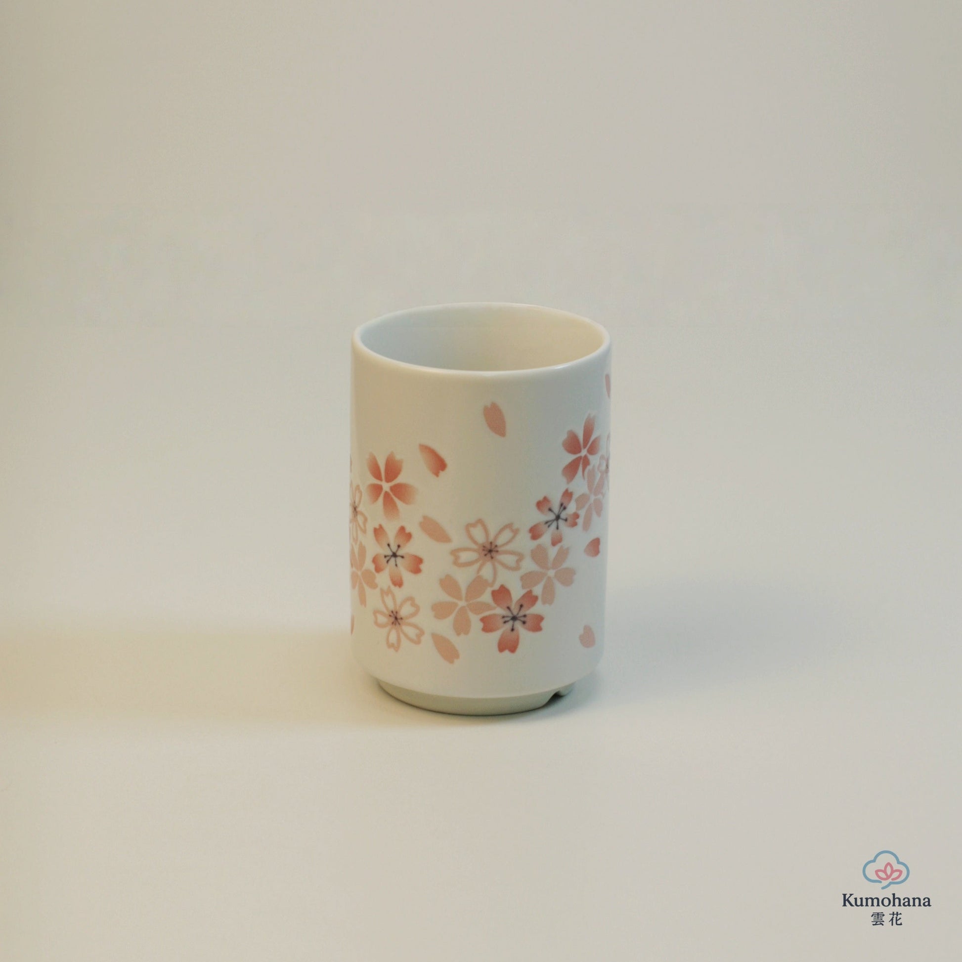 JAPANESE TEA CUP | WHITE SAKURA  | MINO WARE 美濃土産
