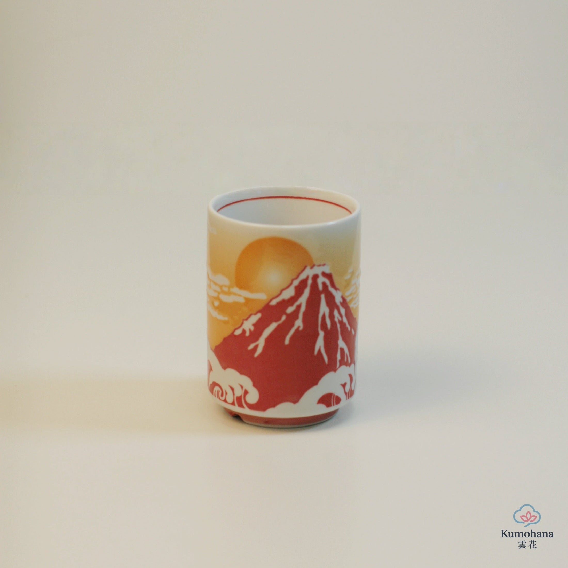 JAPANESE CERAMIC TEA CUP | BLUE FUJISAN | MINO WARE 美濃土産