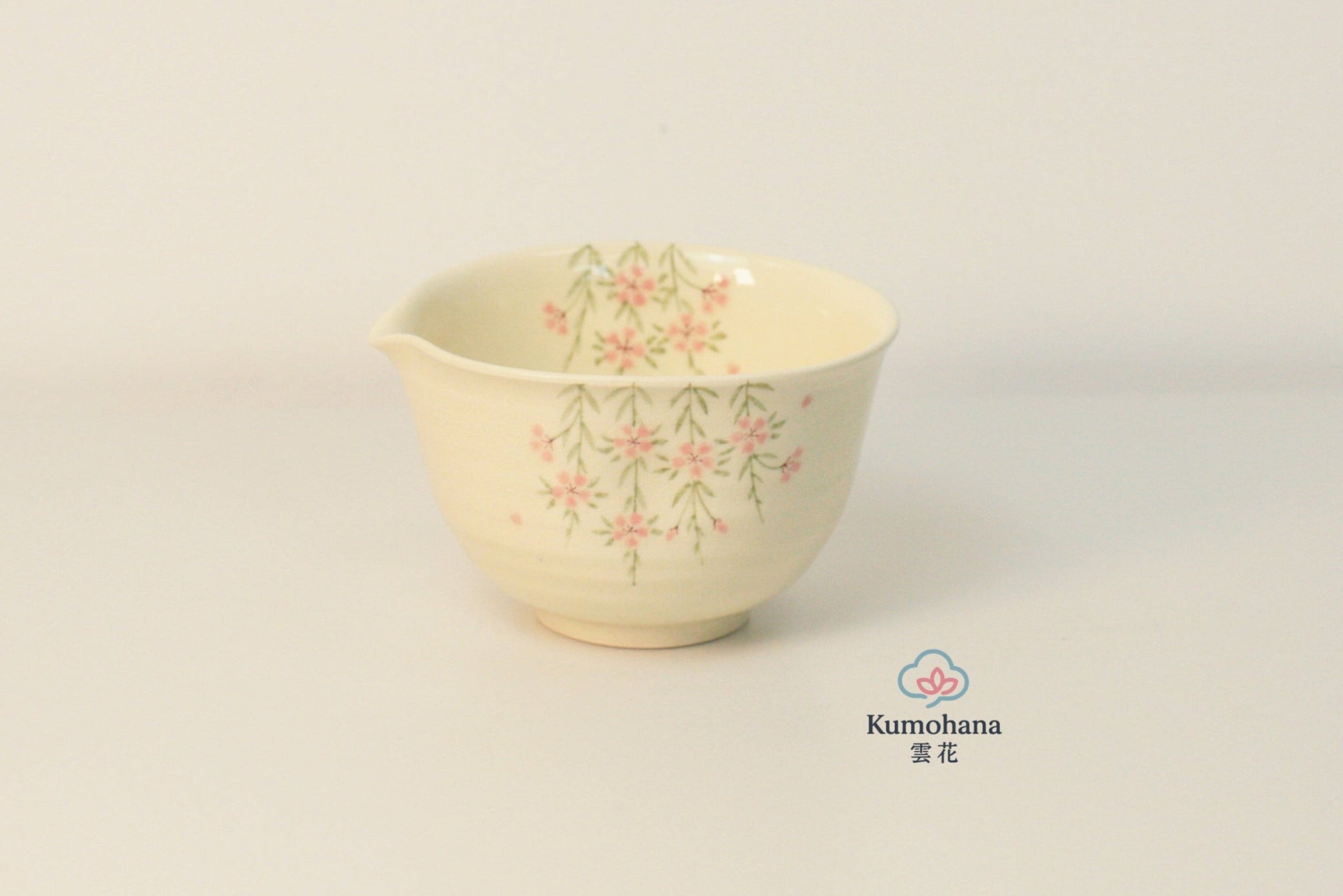 HANDMADE JAPANESE KATAKUCHI POURING VESSEL | GION SAKURA | TOUSENGAMA 陶泉窯