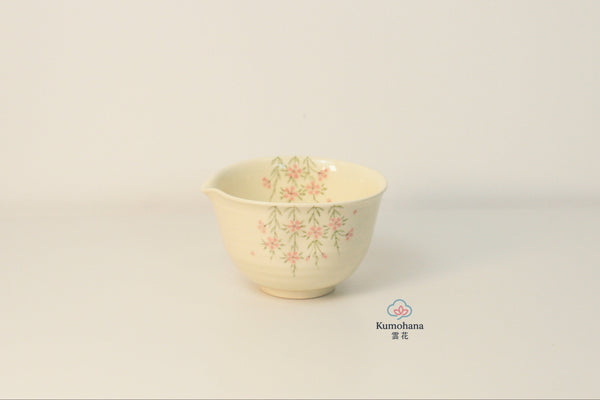 HANDMADE JAPANESE KATAKUCHI POURING VESSEL | GION SAKURA | TOUSENGAMA 陶泉窯
