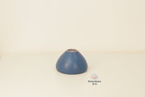 HANDMADE JAPANESE GUINOMI SAKE CUP | LARGE INDIGO BLUE |TOHKEN-GAMA 陶謙窯