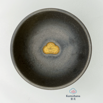 HANDMADE JAPANESE MATCHA BOWL | KINSAI GOLD PINE | TOHKEN-GAMA 陶謙窯