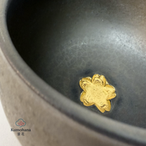 HANDMADE JAPANESE MATCHA BOWL | KINSAI GOLD SAKURA | TOHKEN-GAMA 陶謙窯