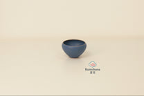 HANDMADE JAPANESE GUINOMI SAKE CUP | SMALL INDIGO BLUE |TOHKEN-GAMA 陶謙窯
