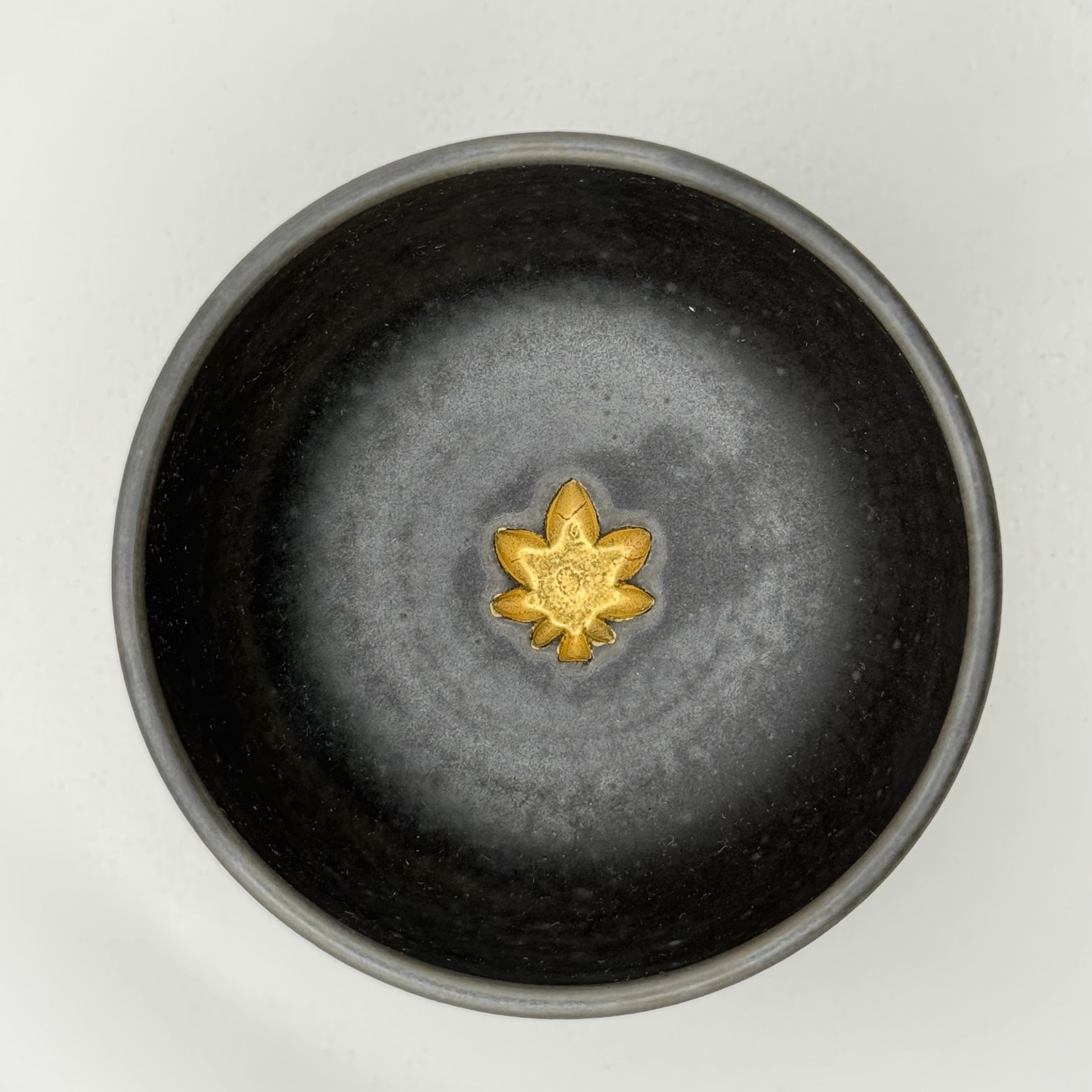 HANDMADE JAPANESE MATCHA BOWL | KINSAI GOLD MAPLE | TOHKEN-GAMA 陶謙窯