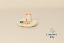 JAPANESE CAT AND FLOWER INCENSE HOLDER | KANESAN SHOTEN INC